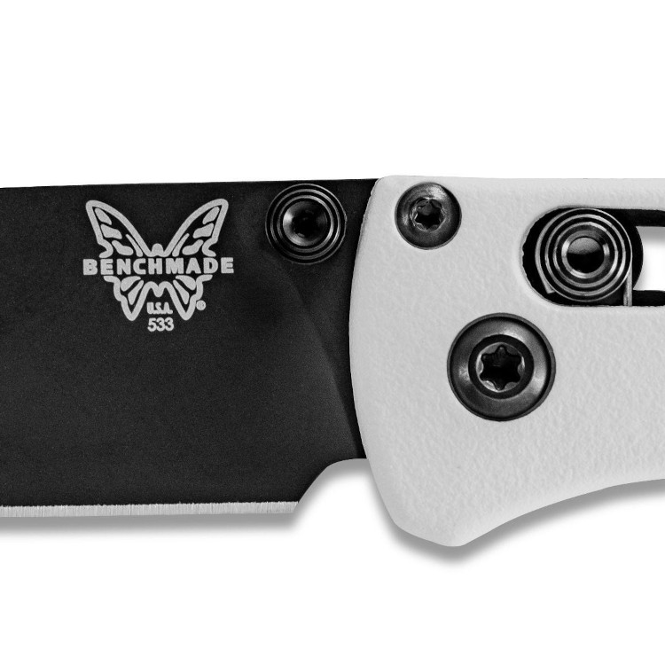 Benchmade Mini Bugout Black Coated Non-Serrated Drop Point - Image 4